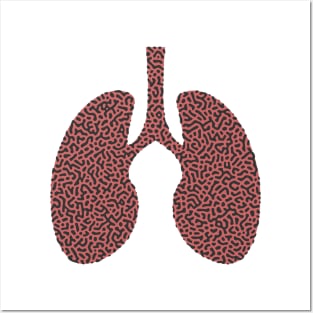 Turing Pattern Lungs (Rose Gold) Posters and Art